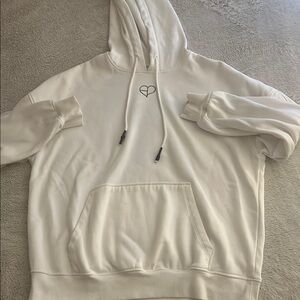 BLACKPINK Oversized White Hoodie with Heart Logo
